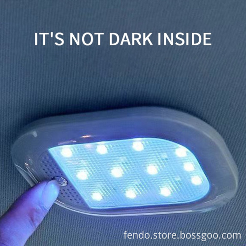 5V Car LED Atmosphere Light - 8 Colors, Button Switch, Magnetic Ceiling Dome Roof Light
